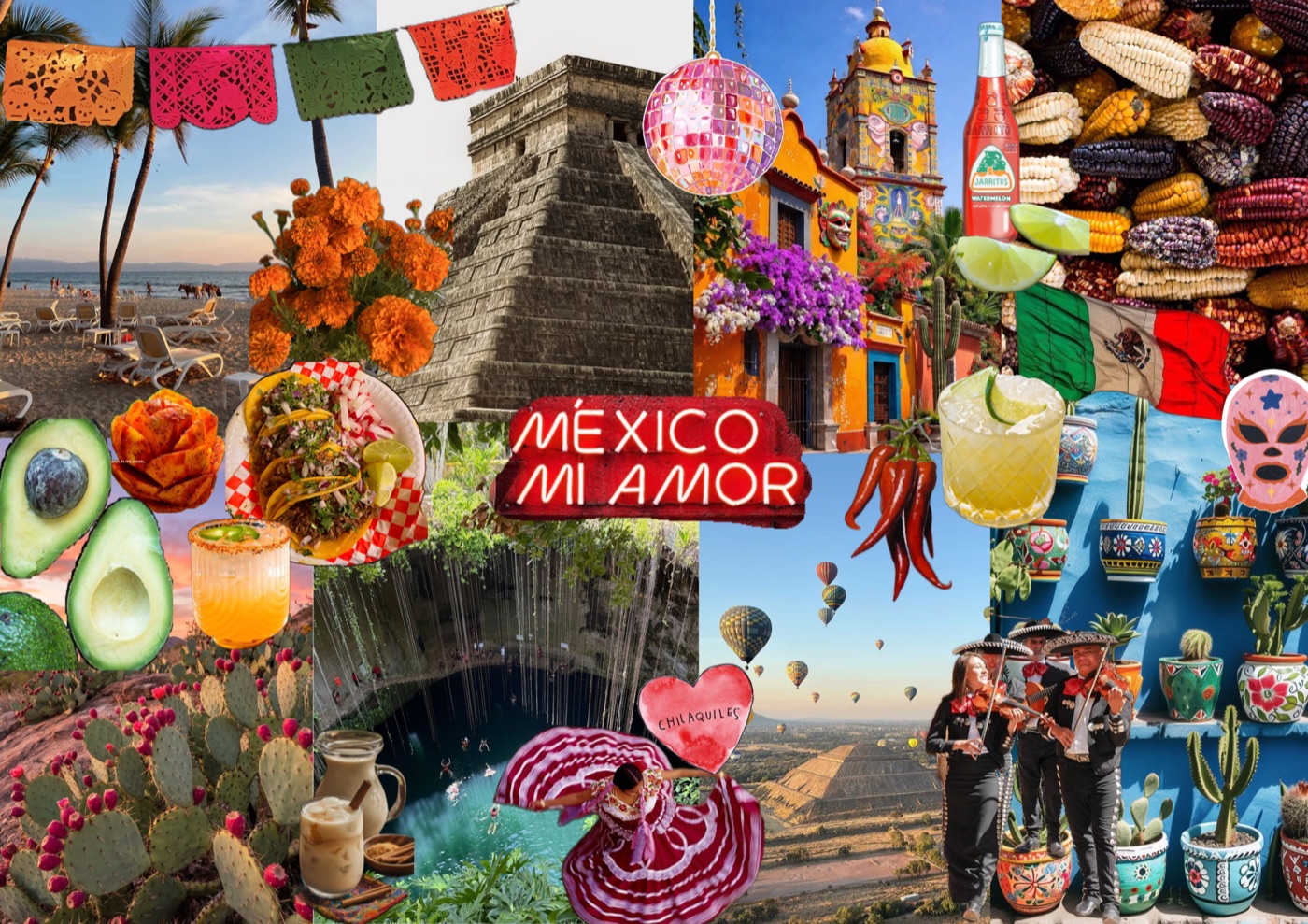 Mexico moodboard - the honeymoon destination